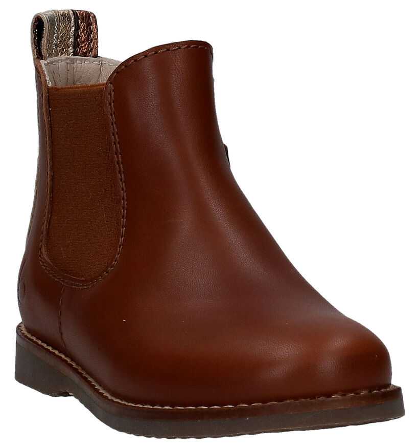 Beberlis Blauwe Bottines in leer (297318)