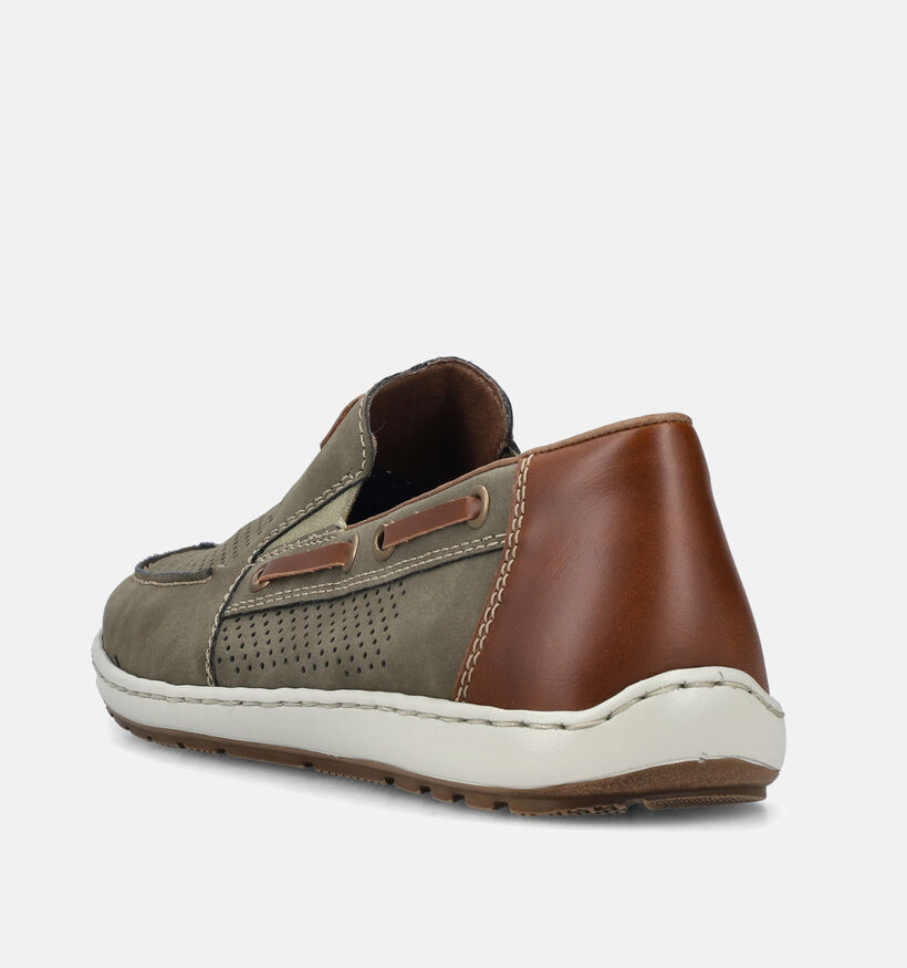 Rieker Chaussures à enfiler en Vert kaki pour hommes (354806)
