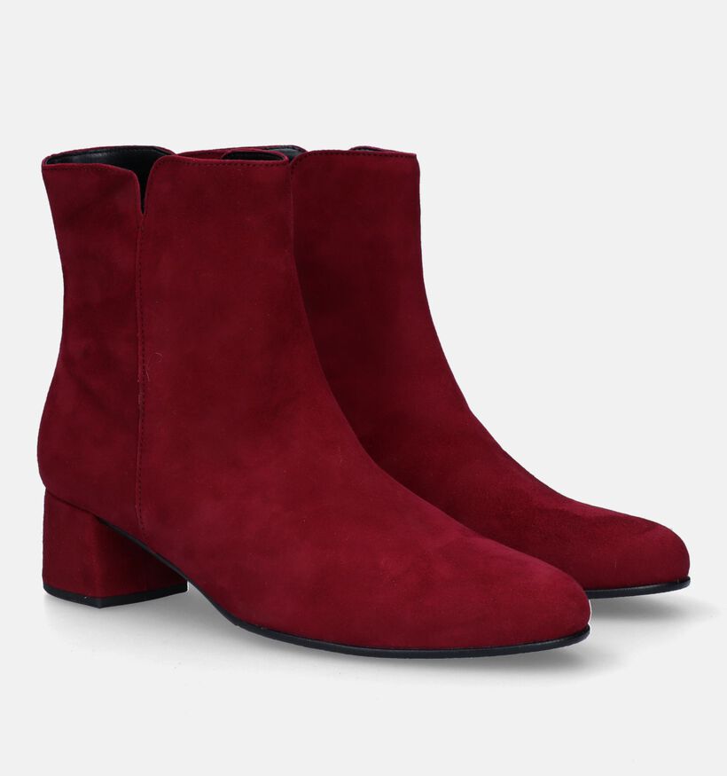 Gabor Best Fitting Bottines avec talon en Bordeaux pour femmes (332500) - pour semelles orthopédiques