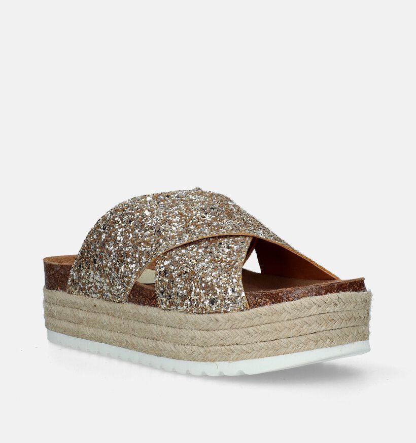 Sweet Lemon Ninon Gouden Glitter Slippers voor dames (341730)