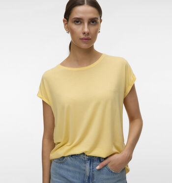 Vero Moda T-shirts Jaune/Bleu