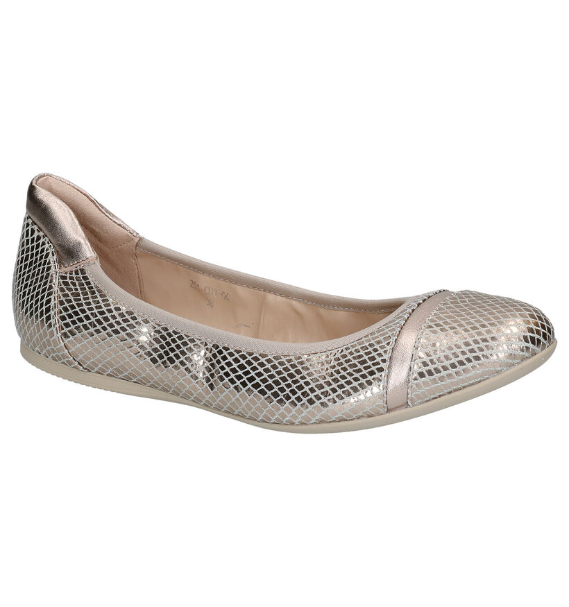 Crinkles Ballerines en Or en cuir (272876)