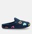 Milo & Mila Blauwe Pantoffels in stof (332300)