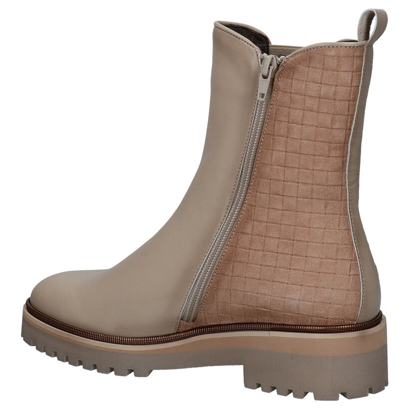 Softwaves Beige Chelsea Boots in leer (298171)