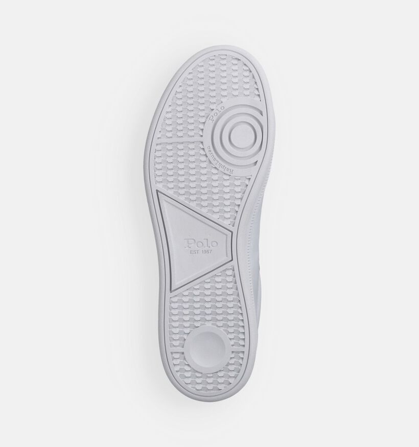 Polo Ralph Lauren Court II Witte Veterschoenen voor heren (366447) - geschikt voor steunzolen