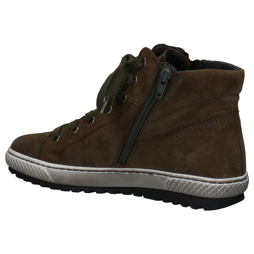 Gabor Baskets montantes en Vert kaki en daim (282446)