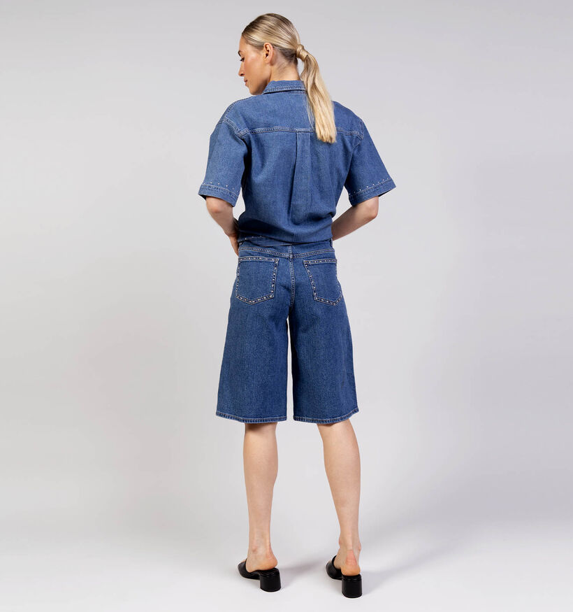 Pieces Karla Blauwe Knieshort voor dames (374199)