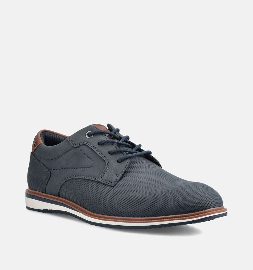 Marco Tozzi Chaussures classiques en Bleu fonc&eacute; pour hommes (375263) - pour semelles orthop&eacute;diques
