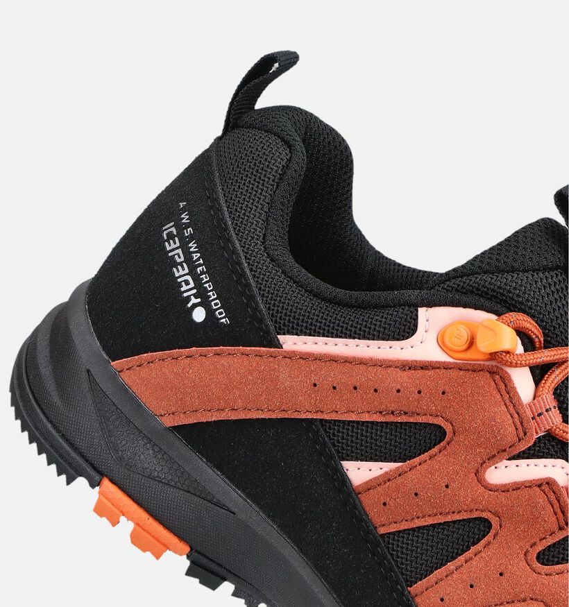 Icepeak Aura Lc Ms Chaussures de randonn&eacute;e en Noir/Orange pour femmes (378576) - pour semelles orthop&eacute;diques