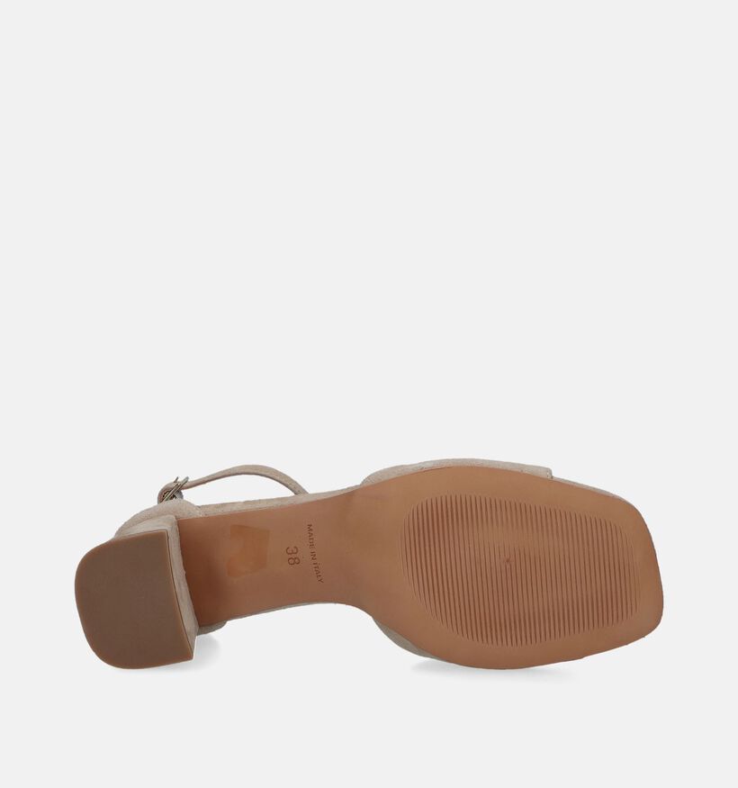 Signatur Sandales avec talon en Beige pour femmes (341926)