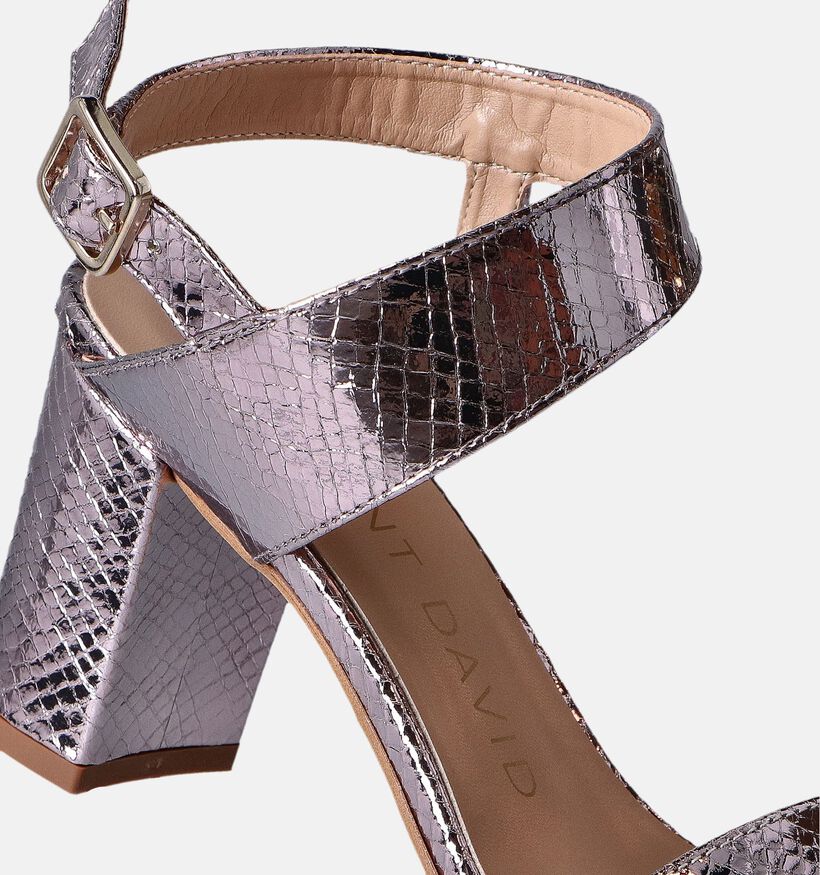 Laurent David Sandales à talons en Argent pour femmes (358590)