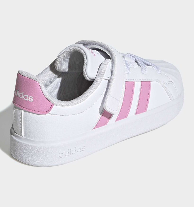 adidas Streettalk Baskets basses en Blanc/Rose pour filles (375482)