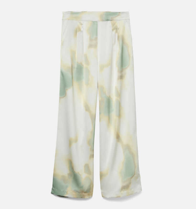 Vero Moda Mandy Grace Pantalon en Blanc/Vert pour femmes (374951)