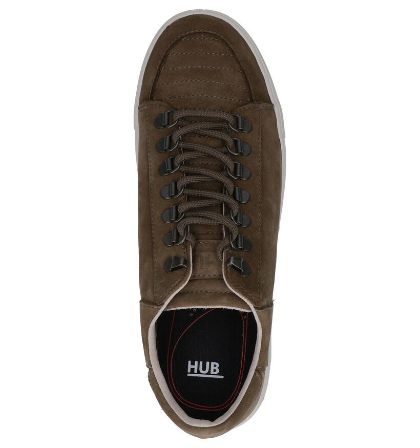 Hub Tournament Chaussures à Lacets en Kaki en nubuck (255789)