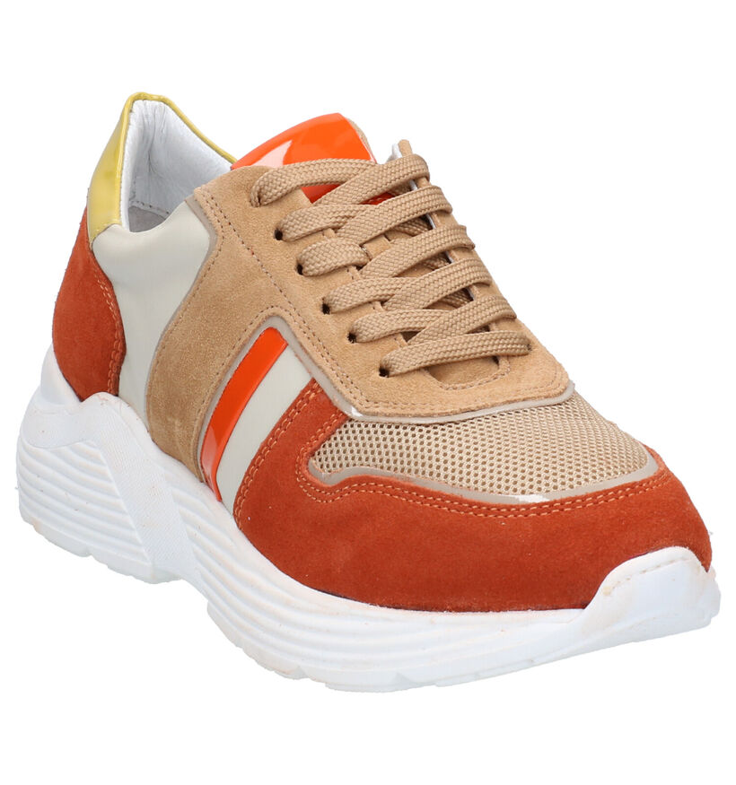 Hip Oranje Sneakers in leer (274451)