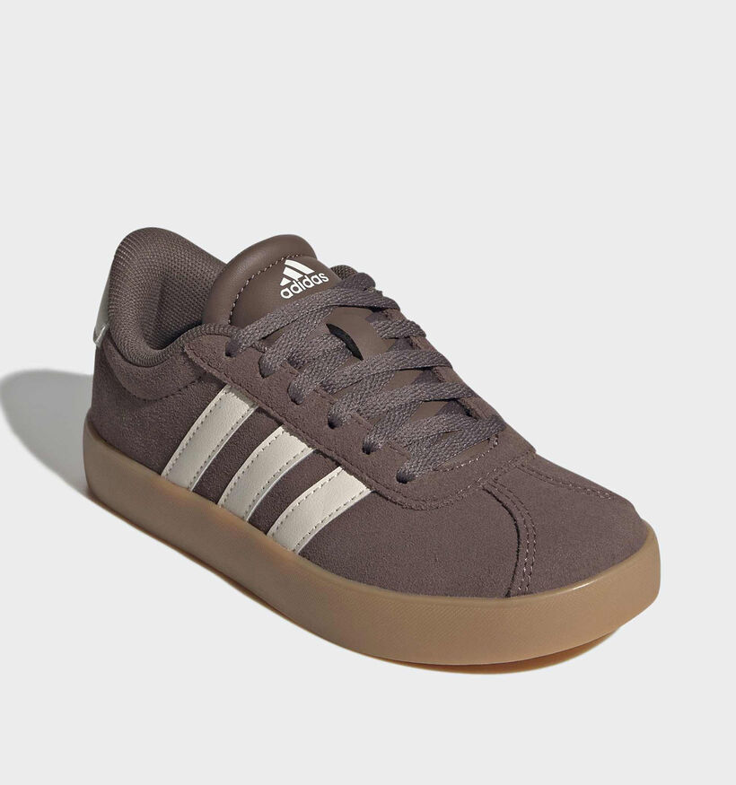 adidas VL Court 3.0 Bruine Sneakers voor jongens (372713) - geschikt voor steunzolen