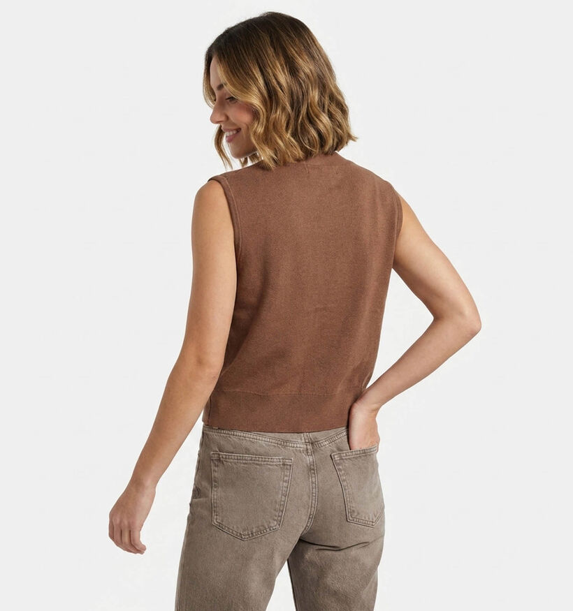 Vero Moda Agueda Gilet en Marron pour femmes (377564)