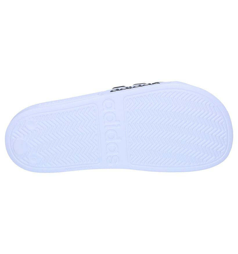 adidas Adilette Claquettes de piscine en Blanc en synthétique (290835)