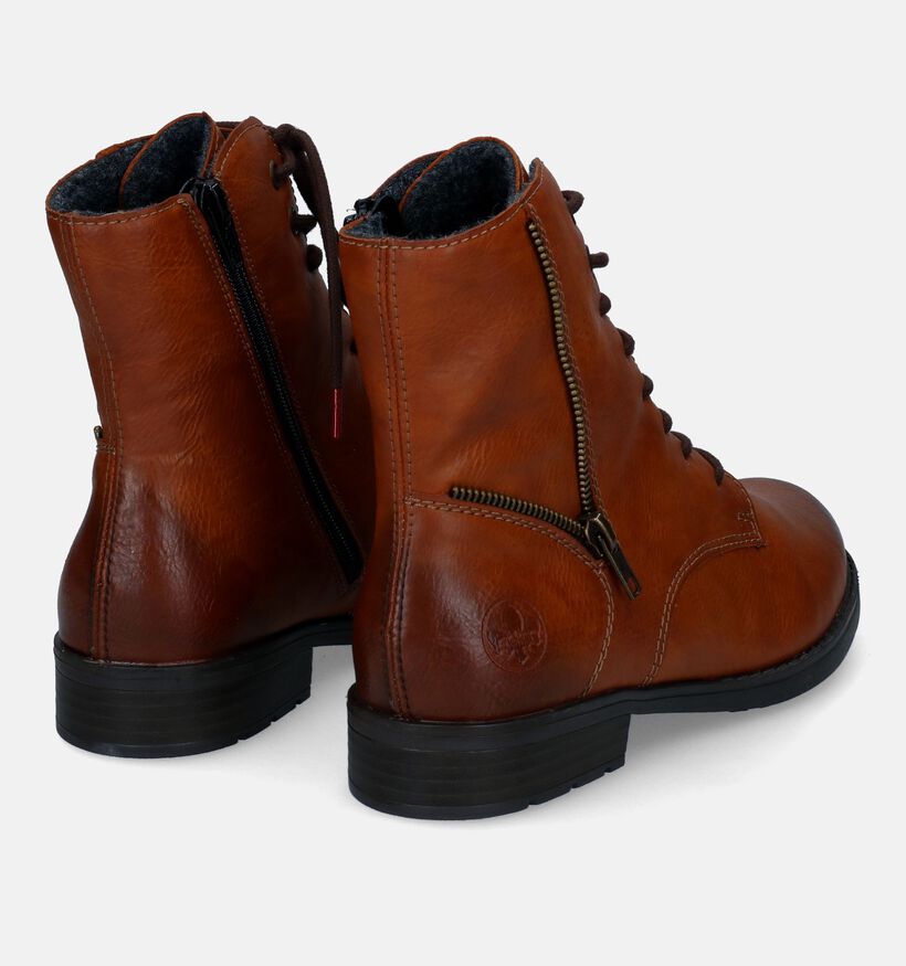 Rieker Boots à lacets en Cognac pour femmes (315755)