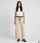Orfeo Canelle Pantalons classiques en Ecru pour femmes (381655)