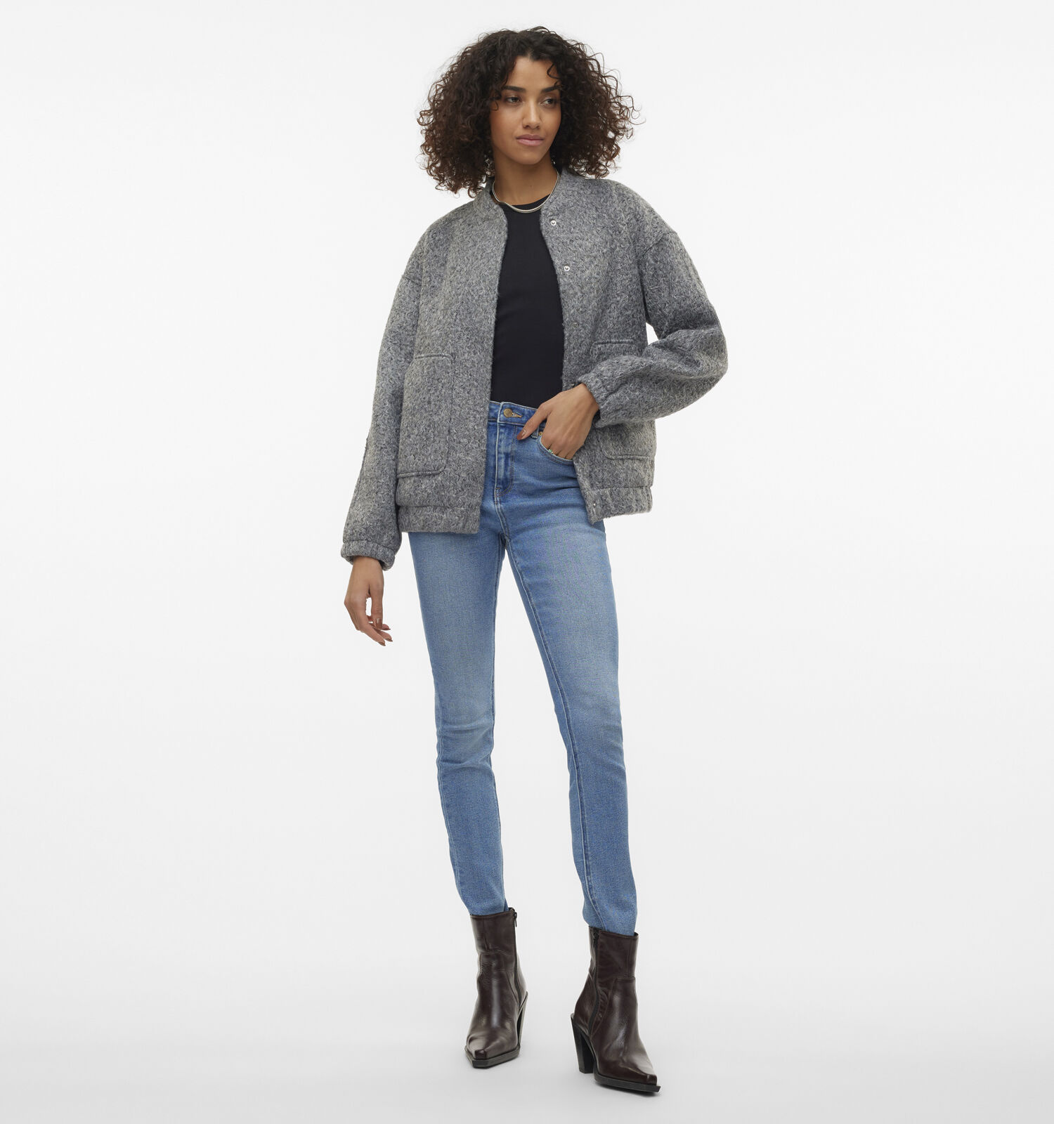Vero Moda Amber Manteau court en Gris Femmes Manteaux en ligne sur TORFS.BE