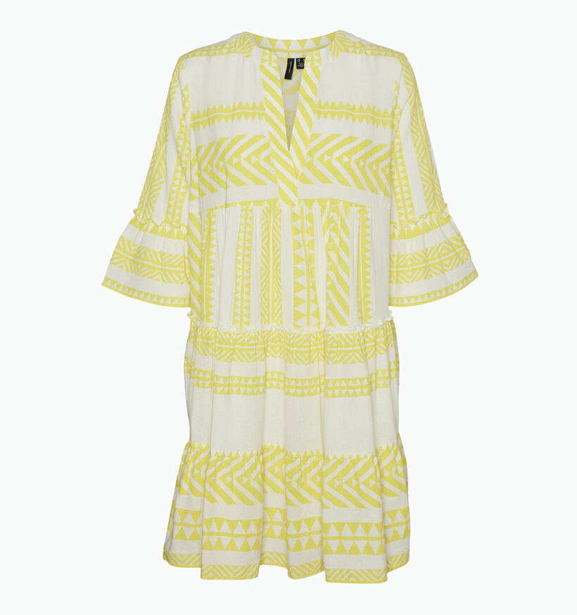 Vero Moda Dicthe Robe boho en Jaune pour femmes (337279)