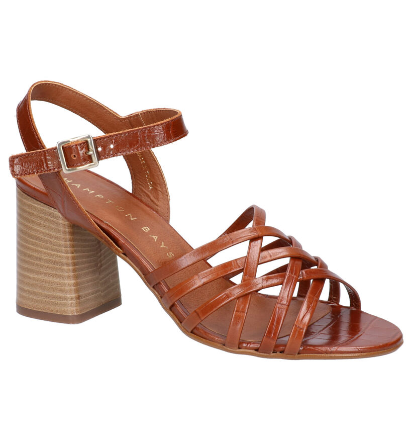 Hampton Bays Cognac Sandalen in leer (272620)