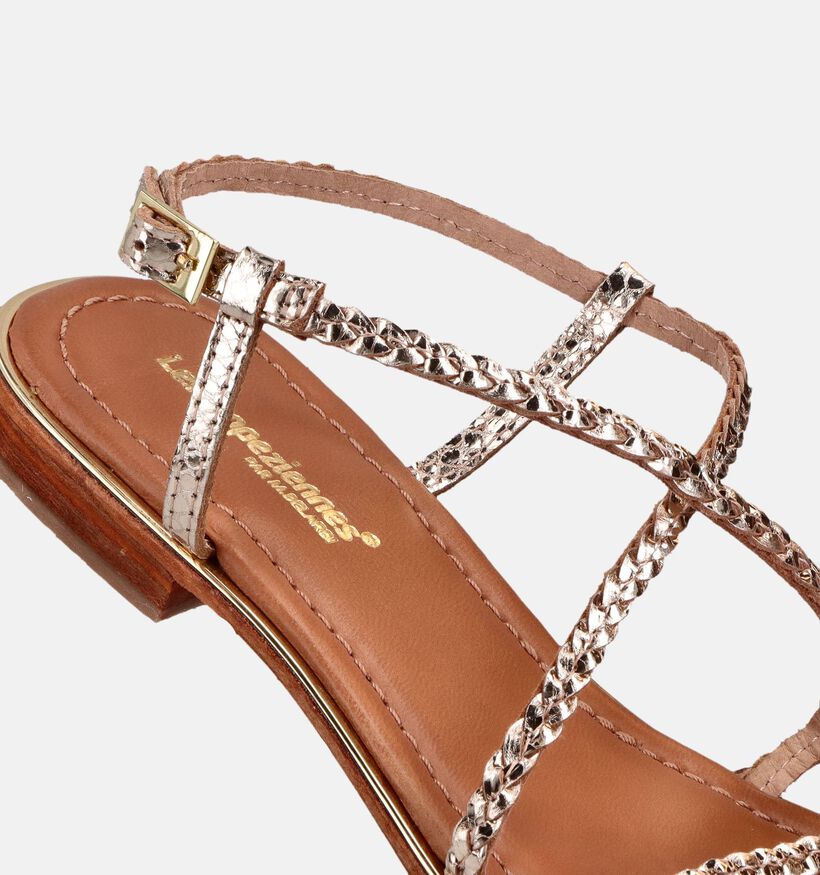 Les Tropeziennes Homage Sandales plates en Or pour femmes (373235)