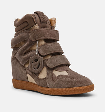 Steve Madden High Sneakers Bruin/Taupe/Roze