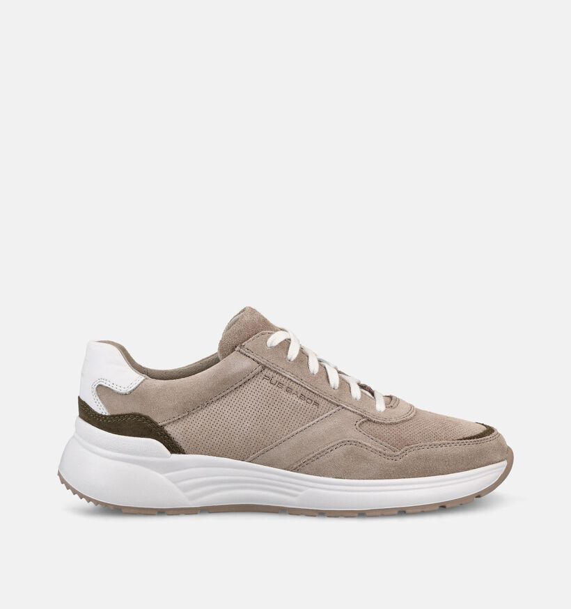 Pius Gabor Beige Su&egrave;de Veterschoenen voor heren (370325)