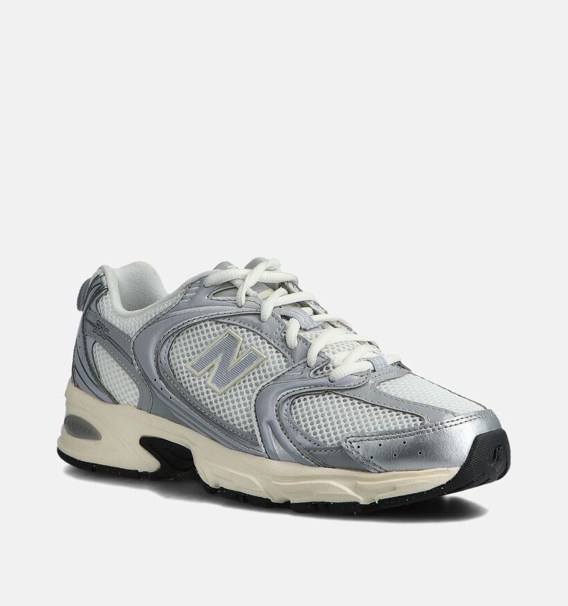 New Balance 530 Baskets en Blanc/Argent pour femmes (358222) - pour semelles orthopédiques