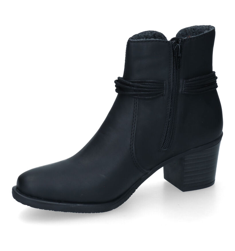 Rieker Bottines avec talon carré en Noir pour femmes (331605)