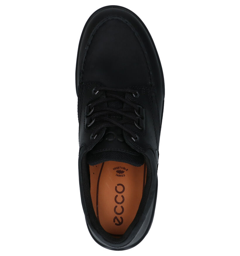 Ecco Track 25 Zwarte Veterschoenen in leer (295665)