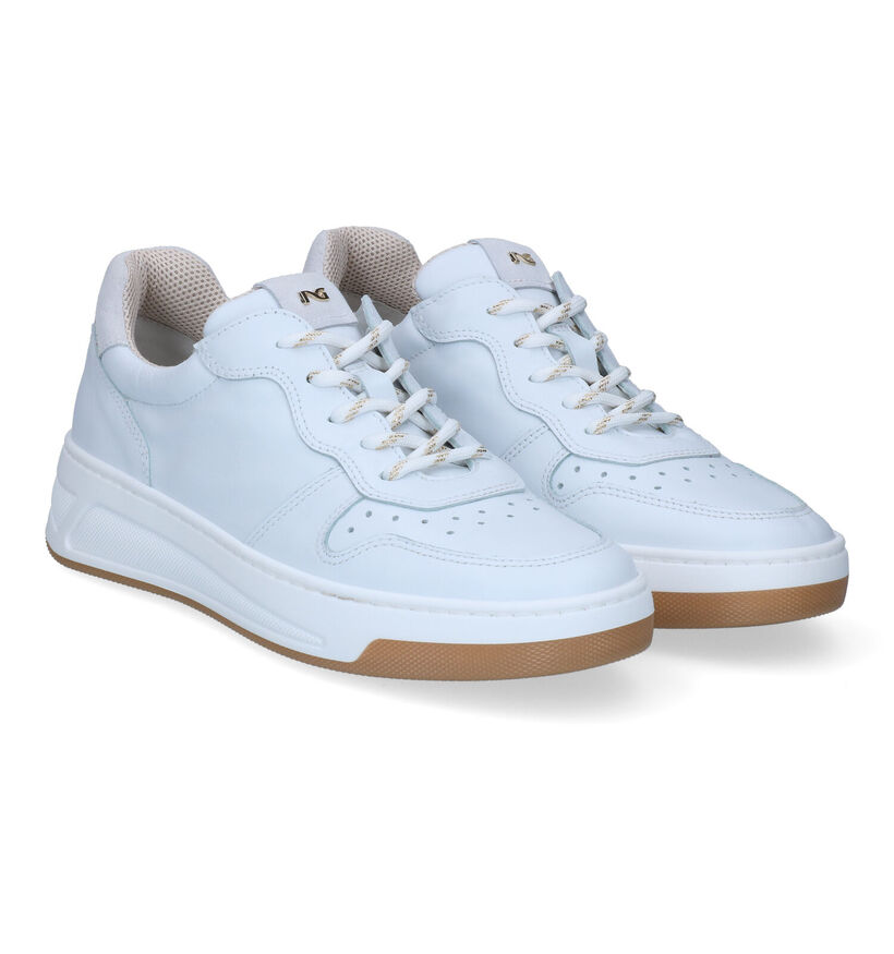 NeroGiardini Witte Sneakers voor dames (307450) - geschikt voor steunzolen