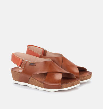 Pikolinos Sandalen Wit/Cognac