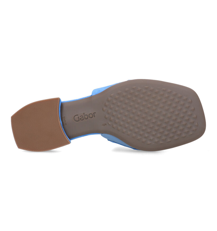 Gabor Comfort Nu-pieds mules en Bleu pour femmes (323267)