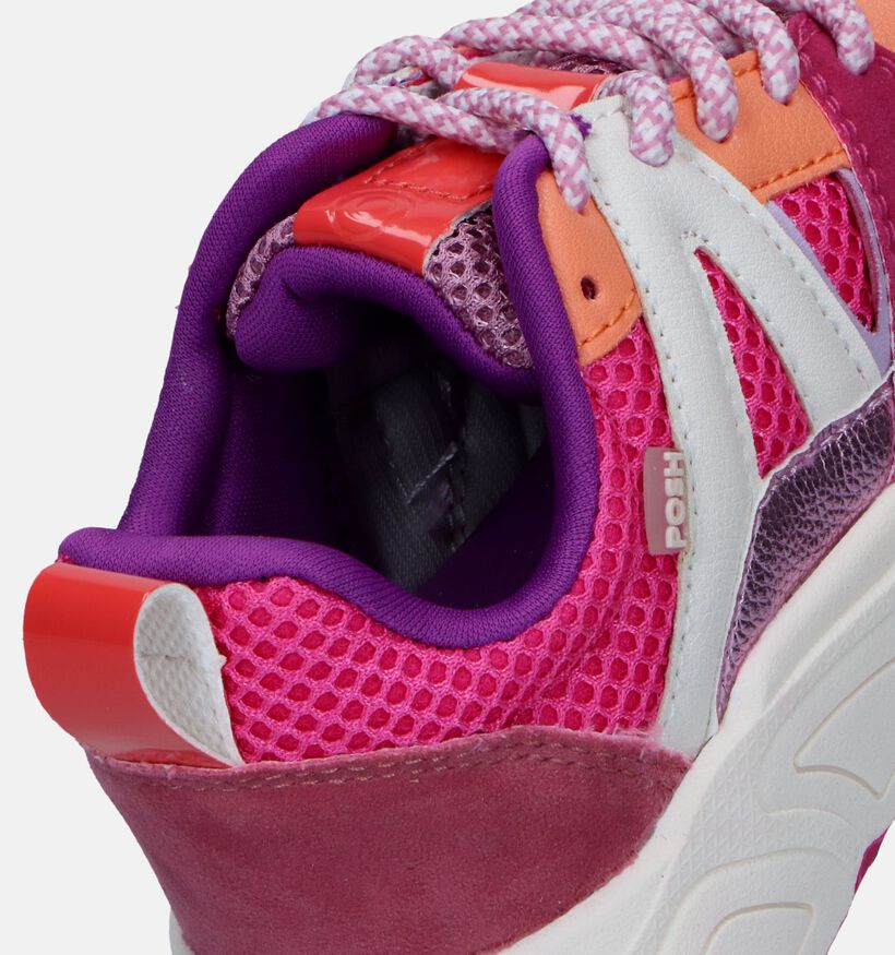 Poelman Baskets basses en Fuchsia pour filles (345367)