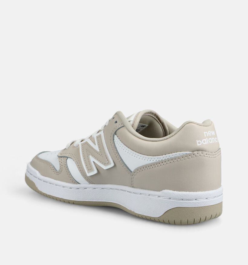New Balance 480 Baskets basses en Beige pour gar&ccedil;ons, filles (377314) - pour semelles orthop&eacute;diques