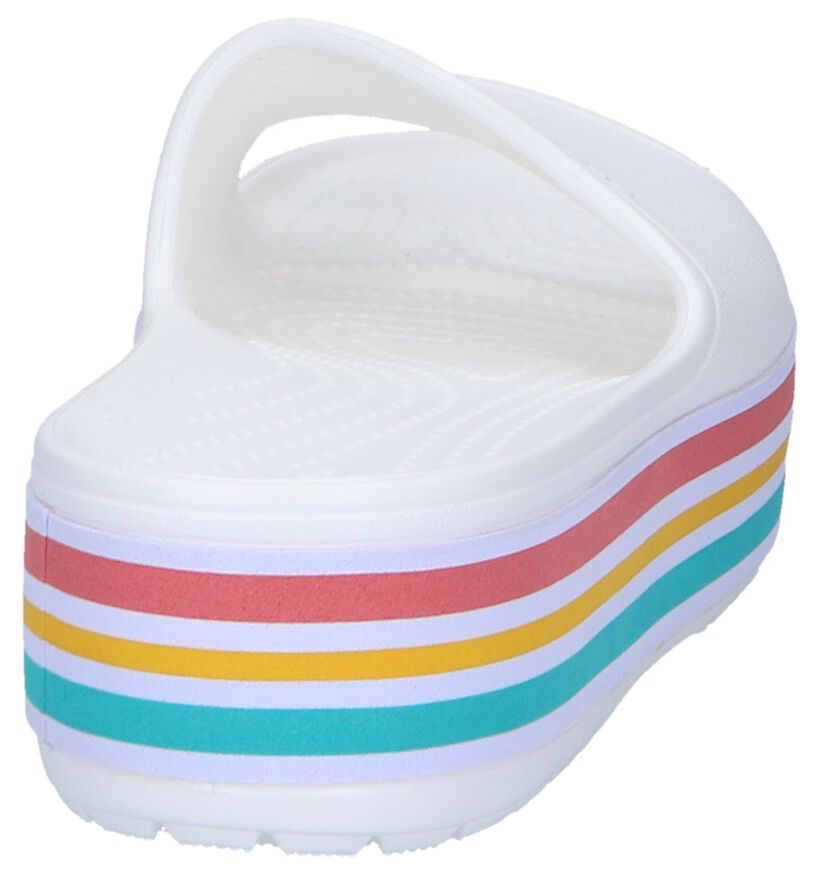 Crocs Platform BLD Color Slide Claquettes de piscine en Blanc en synthétique (244746)