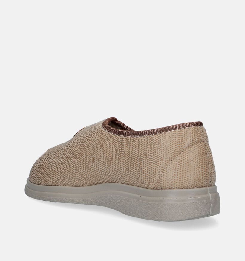 Fischer Beige Pantoffels voor dames (347131) - geschikt voor steunzolen