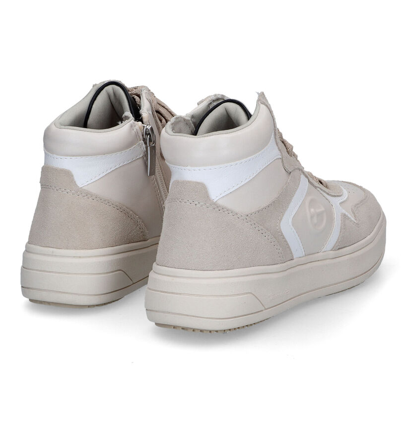 Tamaris Baskets montantes en Beige clair pour femmes (313194) - pour semelles orthopédiques