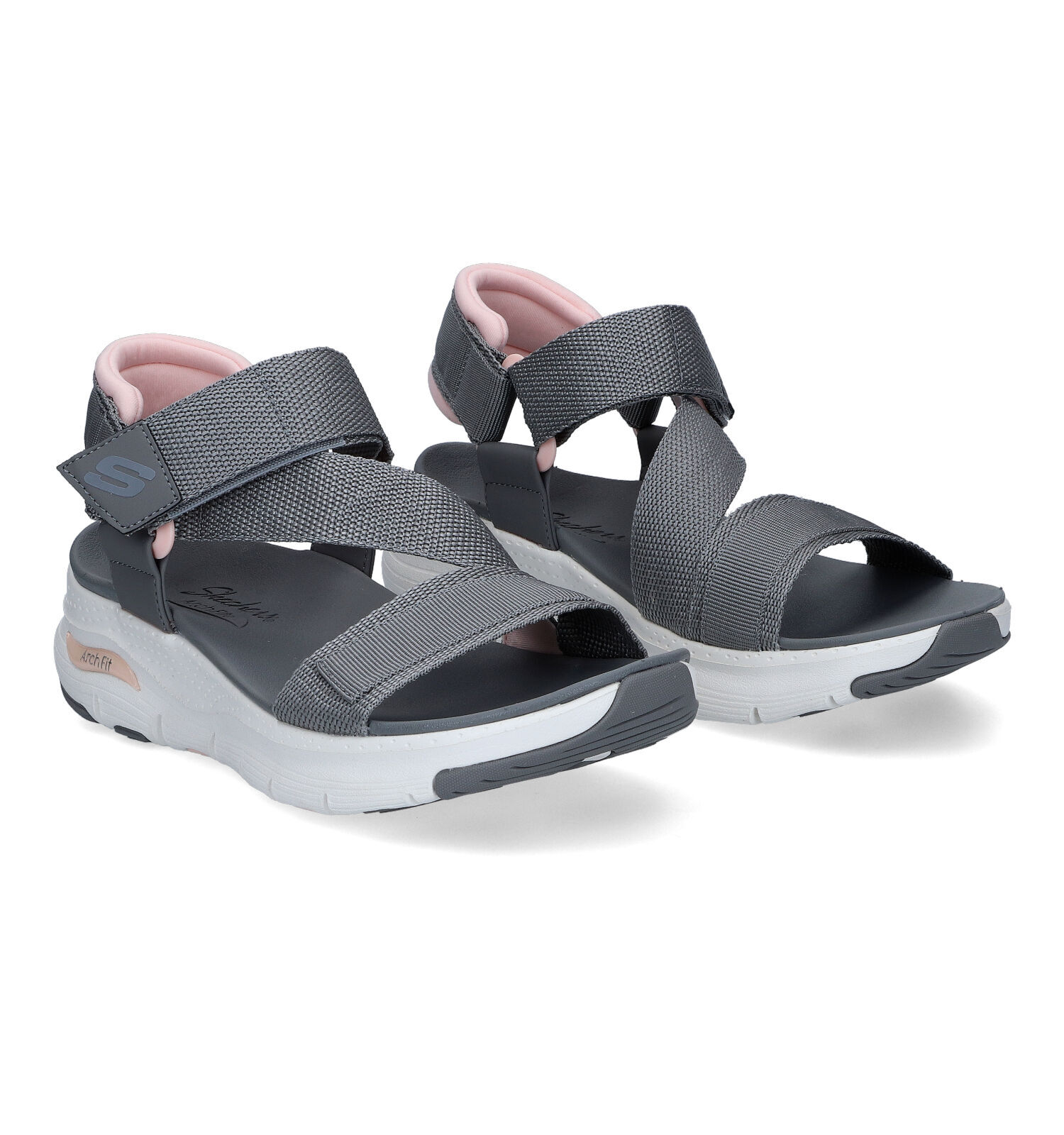 Sandale skechers femme on sale gris