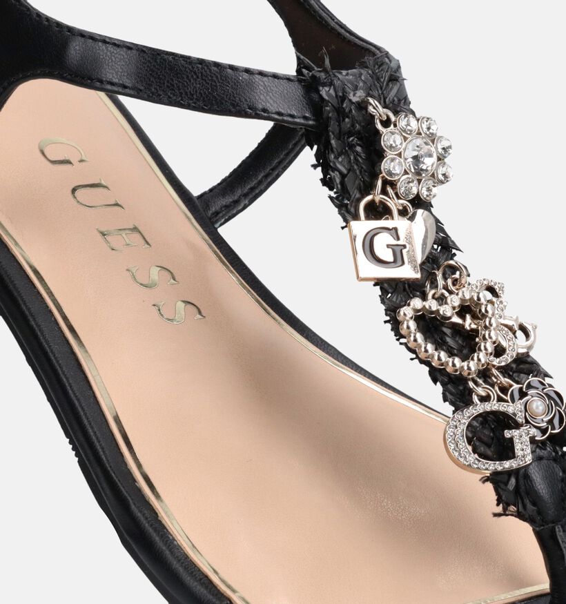 Guess Texx Sandales plates en Noir pour femmes (369812)