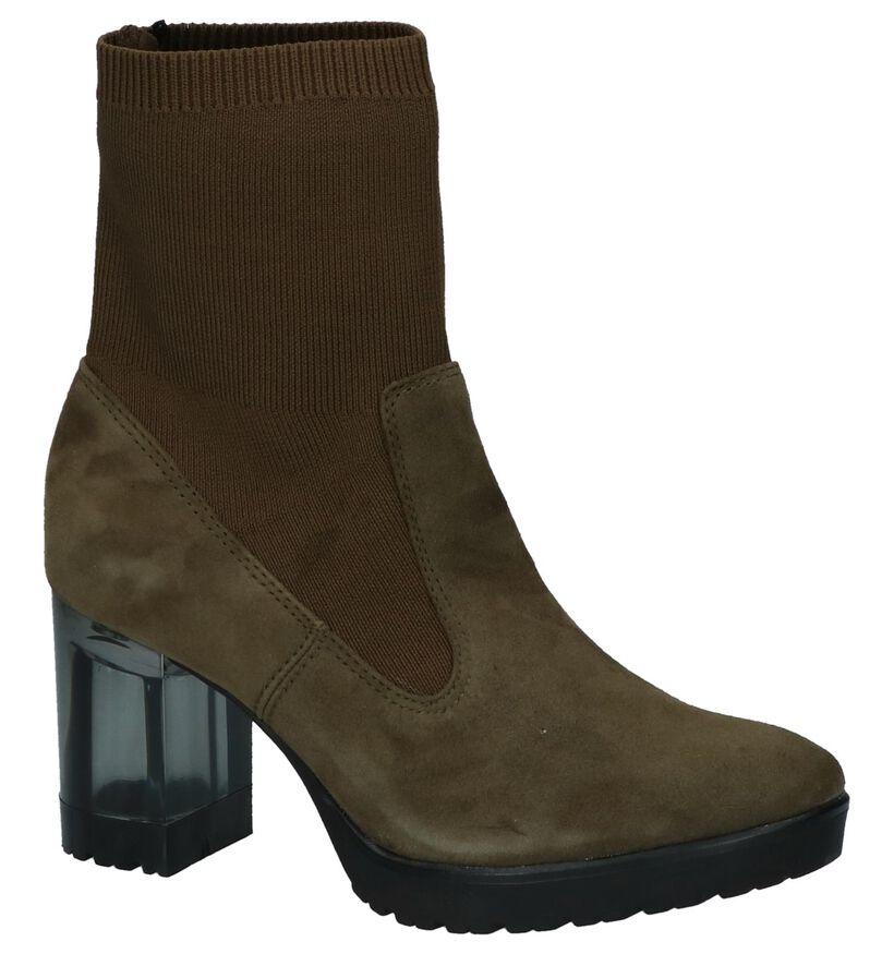 Tamaris Bottes basses en Vert olive en textile (226769)