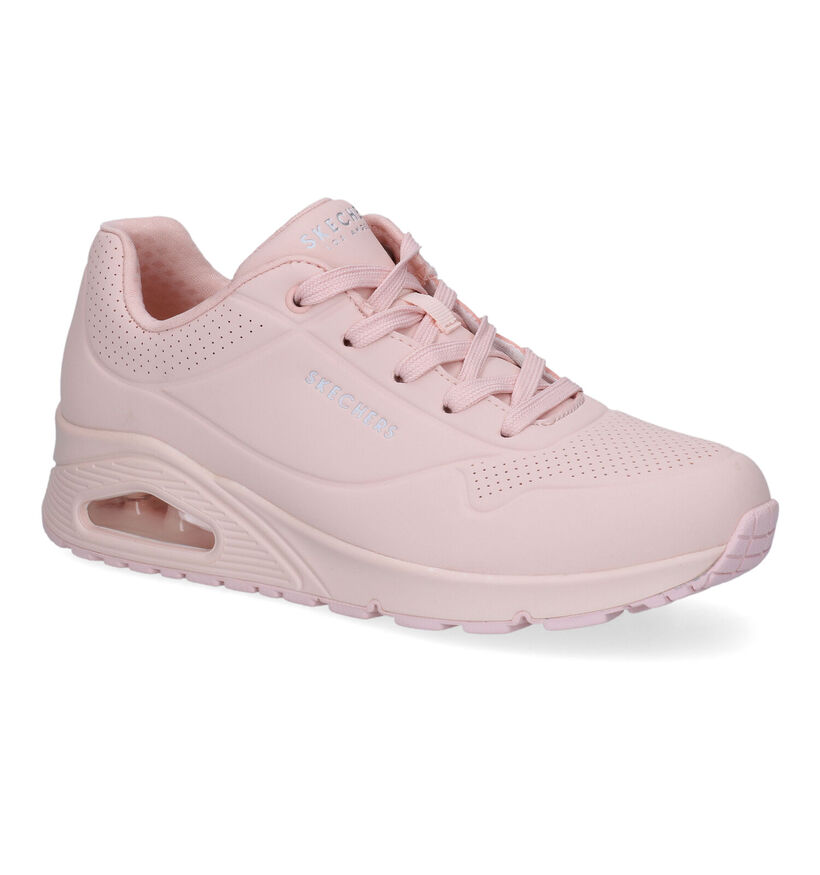 Skechers Uno Frosty Kicks Baskets en Rose pour femmes (319370) - pour semelles orthopédiques