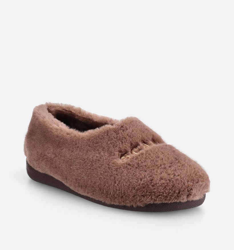 Scapa Pantoufles ferm&eacute;es en Taupe pour femmes (380857) - pour semelles orthop&eacute;diques