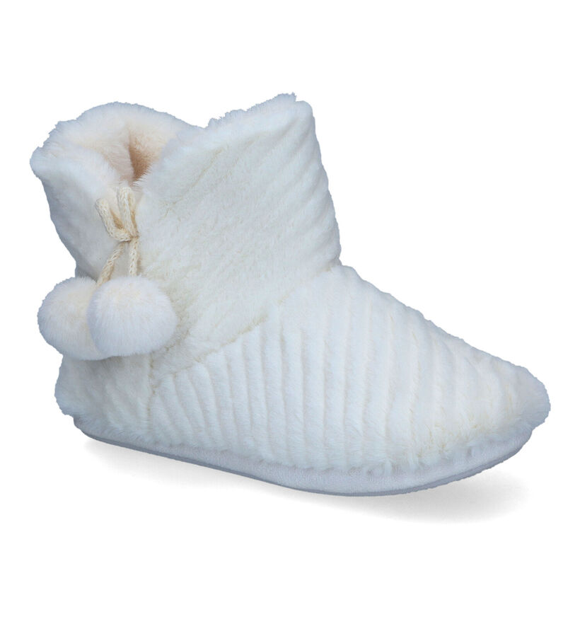Torfs Home Pantoufles fermées en Écru en textile (315858)