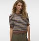 Vero Moda Cella Pull en Marron/Multi pour femmes (377557)