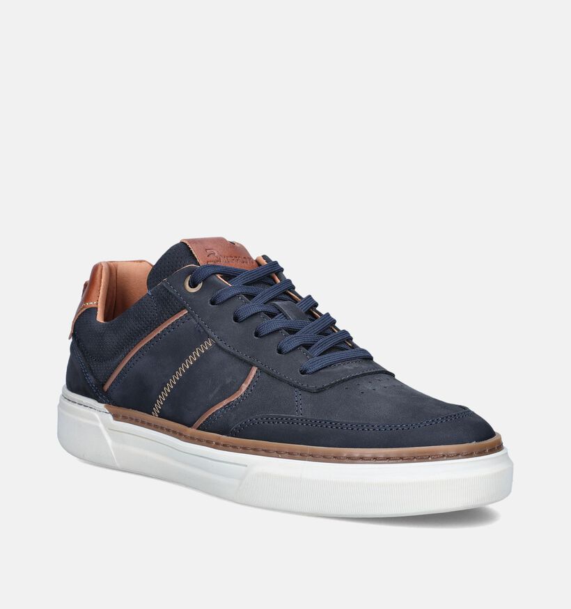 Bufflox Rome Blauwe Veterschoenen voor heren (353926) - geschikt voor steunzolen