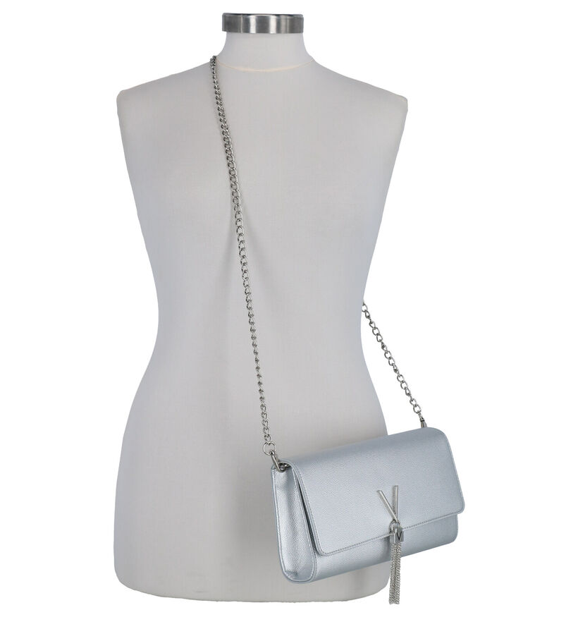 Valentino Handbags Divina Sac Porté Croisé en Argent en simili cuir (276154)